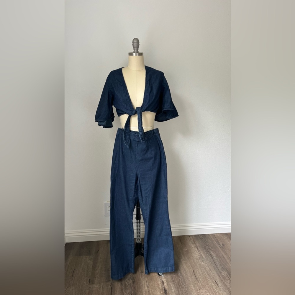 Free People Denim 2 Piece Set Size 2